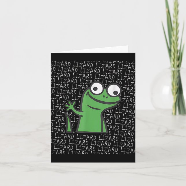 Lizard Lizard Lizard Funny Weirdcore Animal Meme G Karte (Vorderseite)