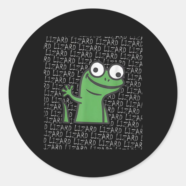 Lizard Lizard Lizard Funny Weirdcore Animal Meme G Runder Aufkleber (Vorderseite)