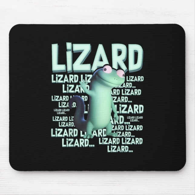 Lizard Lizard Lizard Funny Weirdcore Meme Viral Tr Mousepad (Vorne)