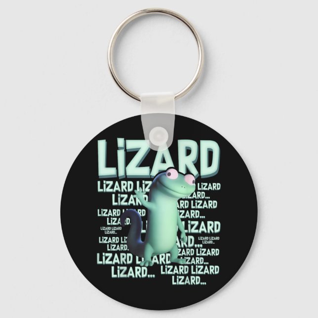 Lizard Lizard Lizard Funny Weirdcore Meme Viral Tr Schlüsselanhänger (Vorderseite)