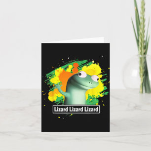 Lizard Lizard Lizard Shirt Funny Weirdcore Karte