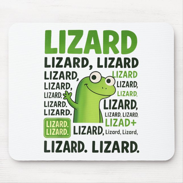 Lizard Lizard Lizard Shirt Funny Weirdcore Mousepad (Vorne)