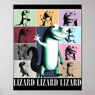 Lizard Lizard Meme Vintag Funny Poster