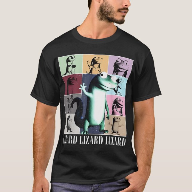 Lizard Lizard Meme Vintag Funny T-Shirt (Vorderseite)