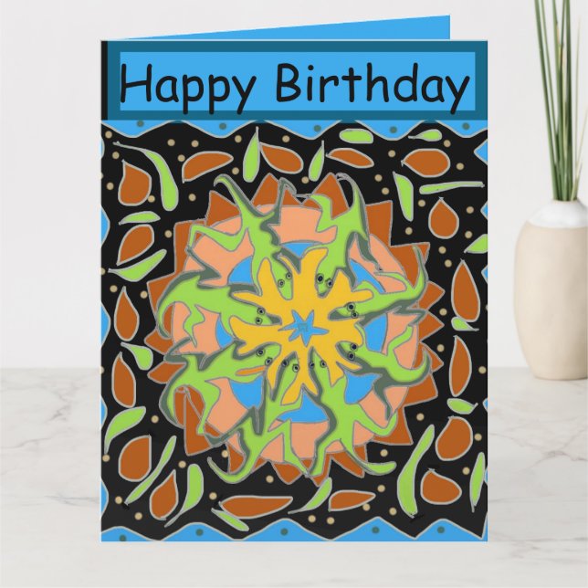 Lizard Mandala Karte (Vorderseite)