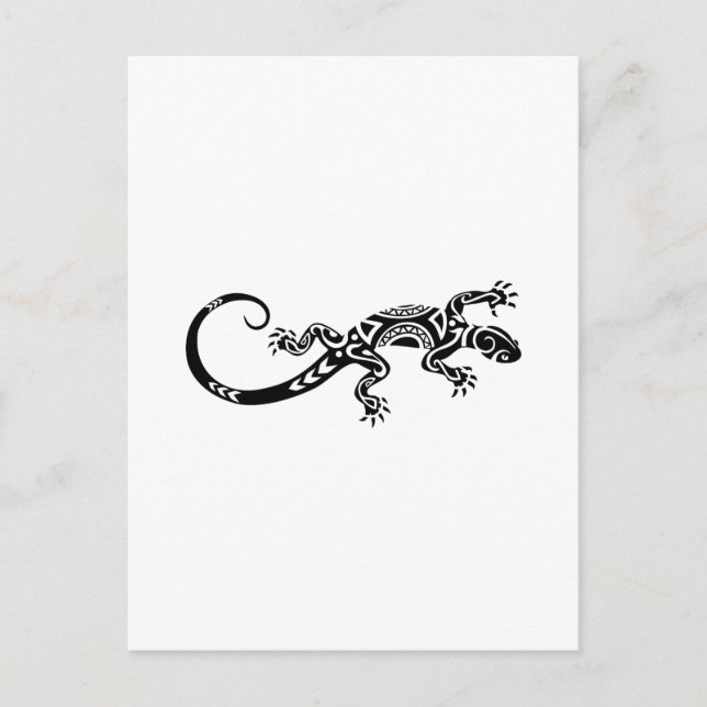 lizard Maori tattoo Postkarte (Vorderseite)