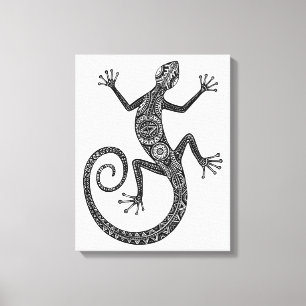 Lizard oder Salamander Doodle 6 Leinwanddruck