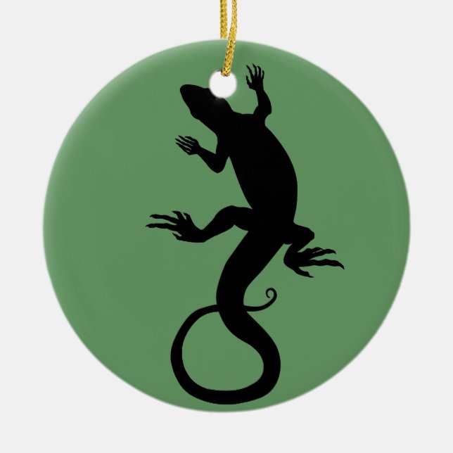 Lizard Ornaments Dekorationen Cool Reptilgiften Keramikornament (Vorne)