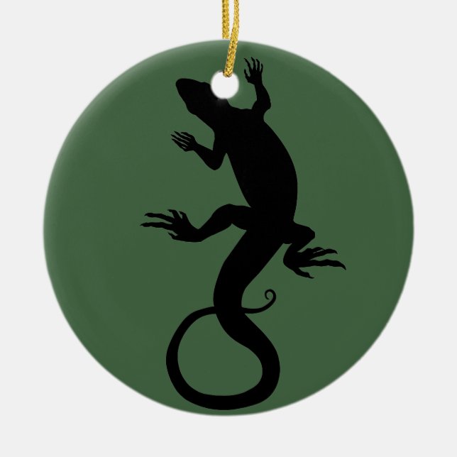 Lizard Ornaments Dekorationen Cool Reptilgiften Keramikornament (Vorne)