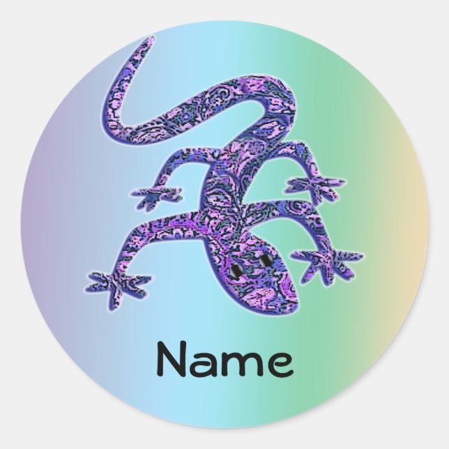 Lizard personnalisé / Stickers Gecko / Salamander (Devant)