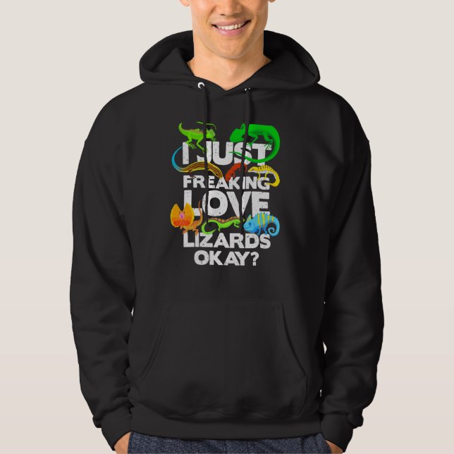 Lizard Reptile Lizard Hoodie (Vorderseite)