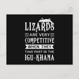 Lizard Reptiles Reptile Gecko Animal Funny Gift Postkarte