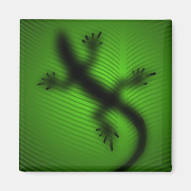 Lizard Silhouette Magnet (Vorne)