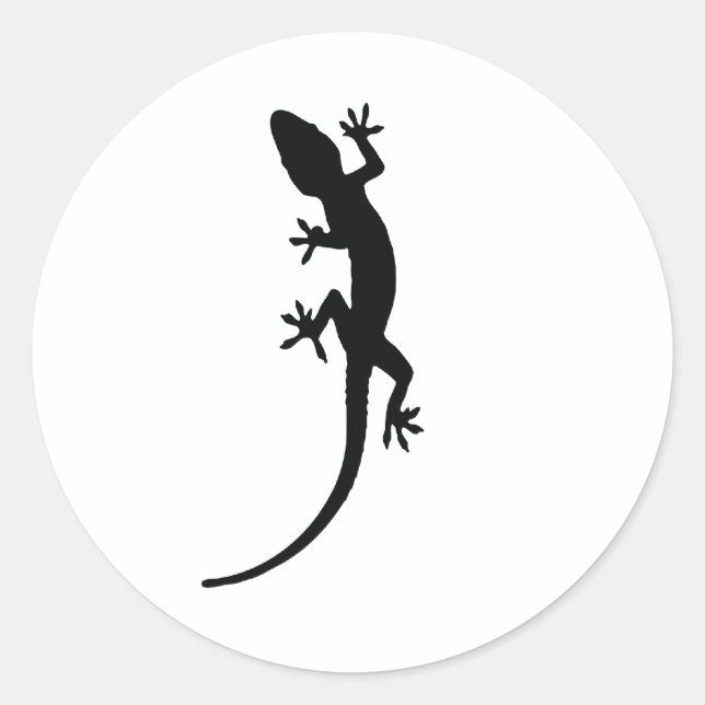 Lizard Silhouette Runder Aufkleber (Vorderseite)