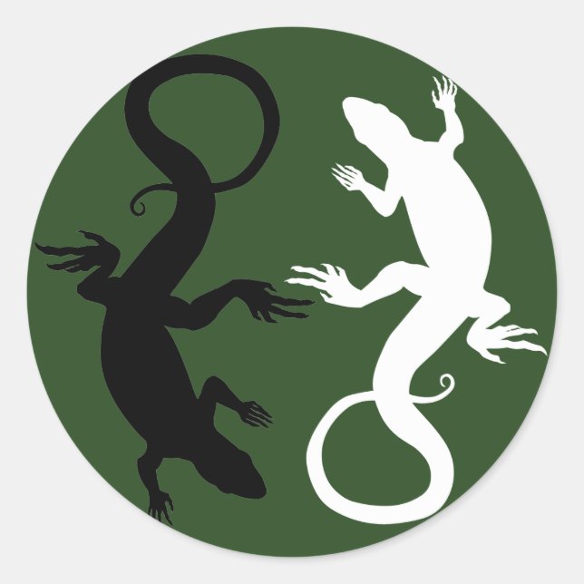 Lizard Stickers Cool Retro Reptile Art Sticker (Vorderseite)