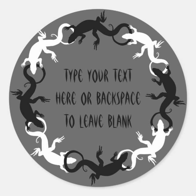 Lizard Stickers Personalisiert Lizard Art Stickers (Vorderseite)