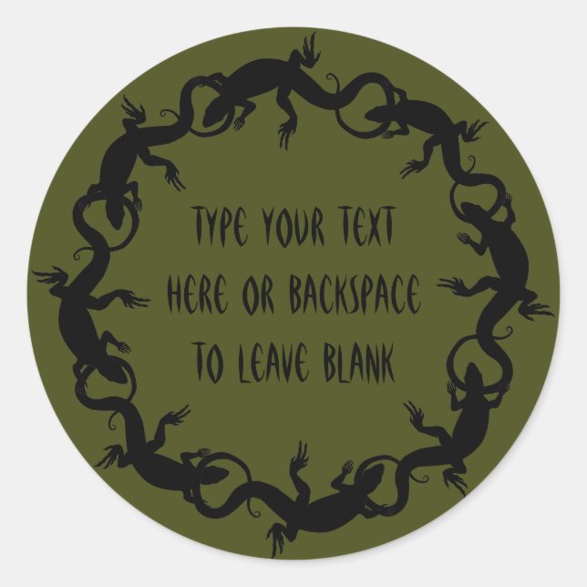 Lizard Stickers Personalisiert Lizard Art Stickers (Vorderseite)