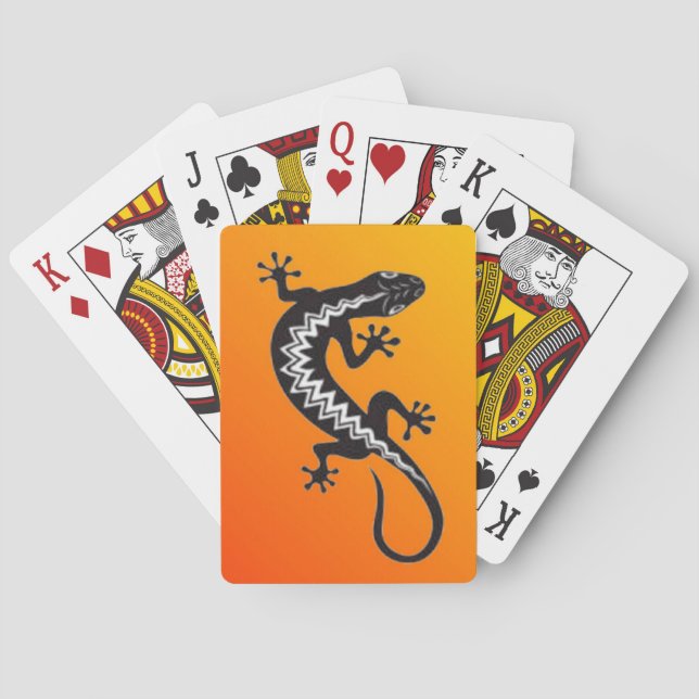 Lizard Symbol Playing Cards Spielkarten (Rückseite)
