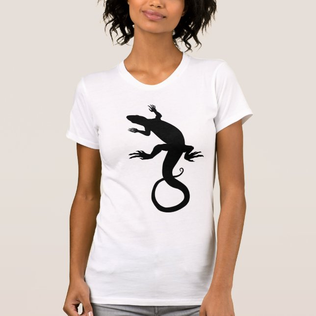 Lizard T - Shirt Reptile Art Shirt Unisex T-Shirt (Vorderseite)