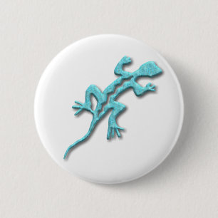 Lizard-Türkis Button