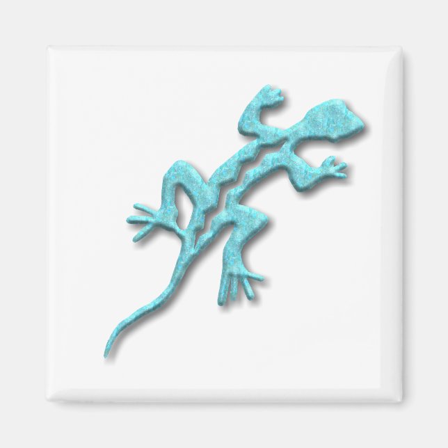 Lizard-Türkis Magnet (Vorne)