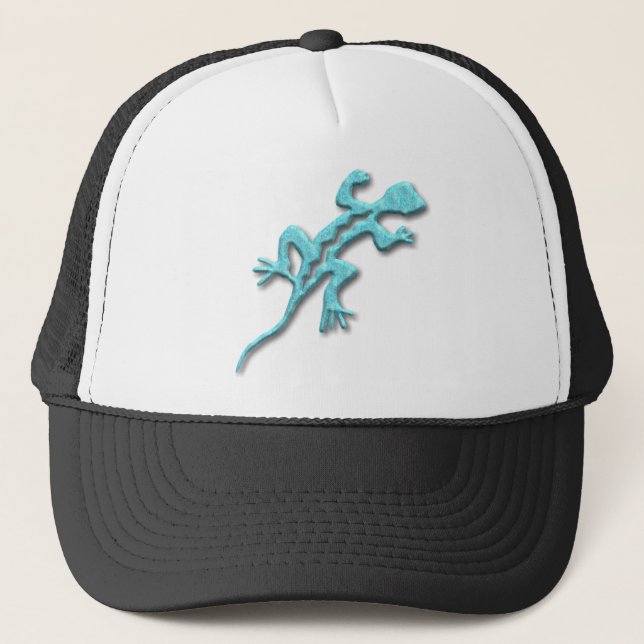 Lizard-Türkis Truckerkappe (Vorderseite)