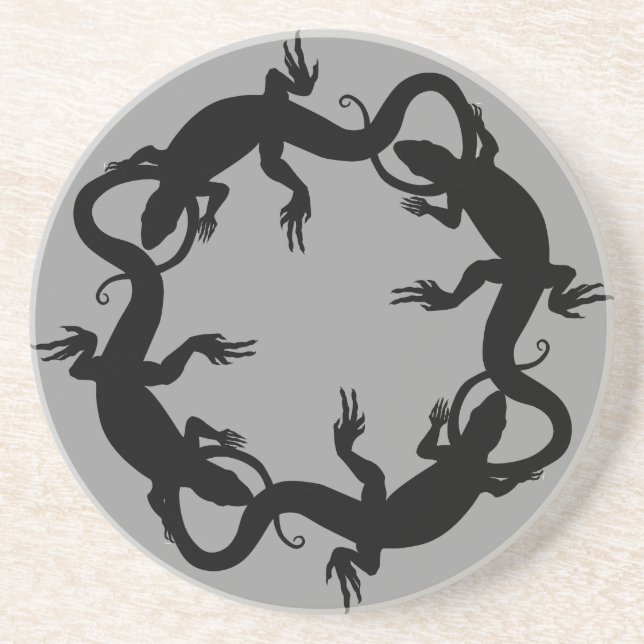 Lizard Untersetzer Reptile Art Decor Lizard Gesche (Vorne)