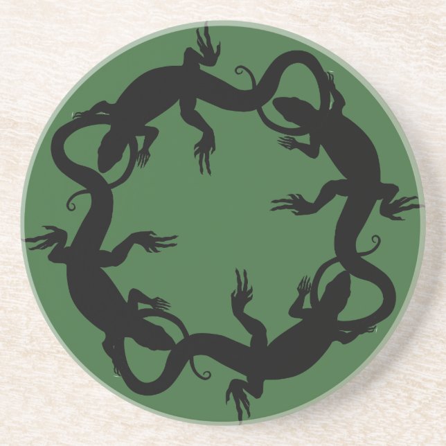 Lizard Untersetzer Reptile Art Decor Lizard Gesche (Vorne)