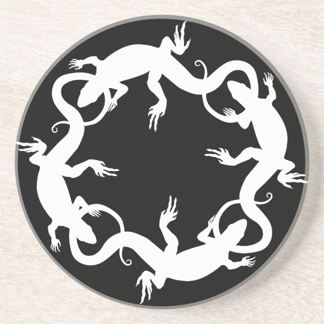 Lizard Untersetzer Reptile Art Decor Lizard Gesche (Vorne)