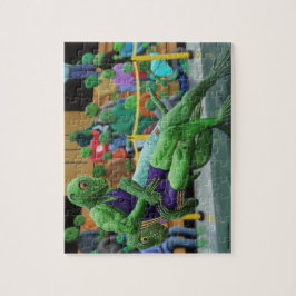 Lizard Warrior Wrestling Kleine Fantasie Puzzle