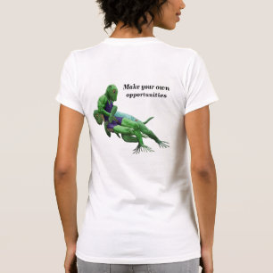 Lizard Warrior Wrestling Sport Fantasy Art T - Shi T-Shirt