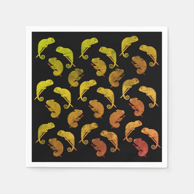 Lizards Chameleons Art Serviette (Vorderseite)