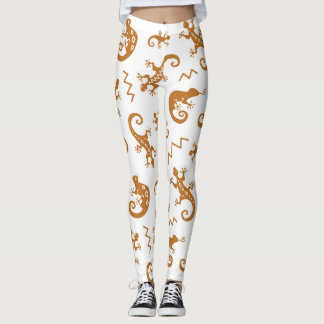 Lizards Chameleons: Nahtloses Muster. Leggings