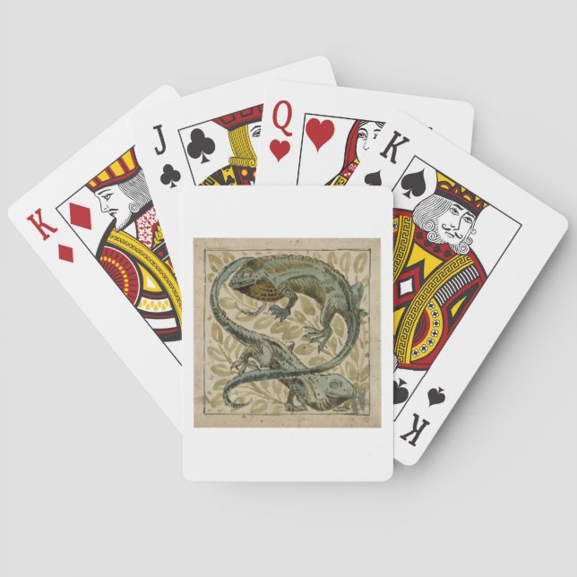 Lizards, design for a tile (w/c on paper) spielkarten (Rückseite)