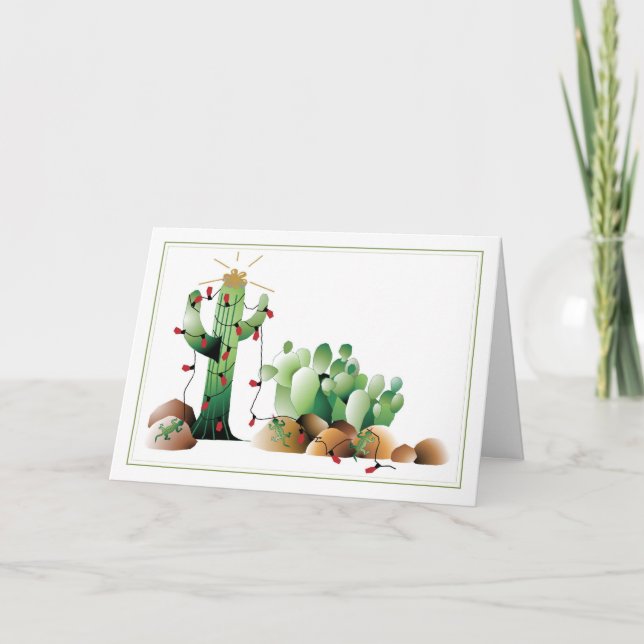 Lizard's Holiday Feiertagskarte (Vorderseite)