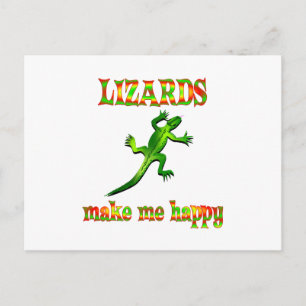 Lizards machen mich glücklich postkarte