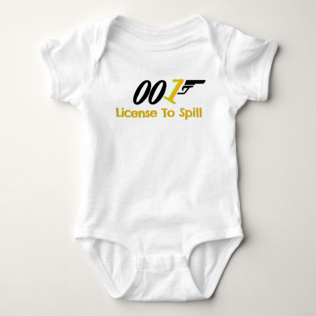 Lizenz 001 verschüttet zuwerden baby strampler (Vorderseite)
