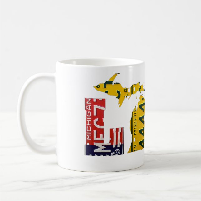 Lizenz-Platten-Kunst-Karten-Tasse Michigans LIEBE Kaffeetasse (Links)