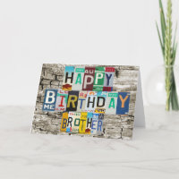 Lizenz-Teller Brother Birthday Card