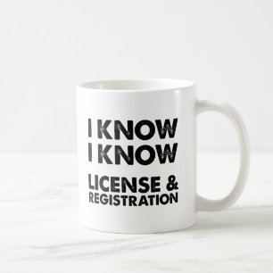 Lizenz und Registrierung Funny Mug Kaffeetasse