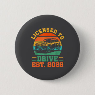 Lizenz zum Fahren Neuer Fahrer 2026 Jungen Männlic Button
