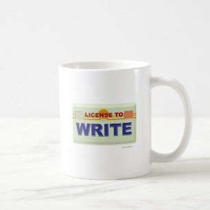 Lizenz zum Schreiben cooler Autoren-Erklärung Kaffeetasse