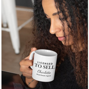 Lizenziert zum Verkaufen Realtor Kaffeetasse