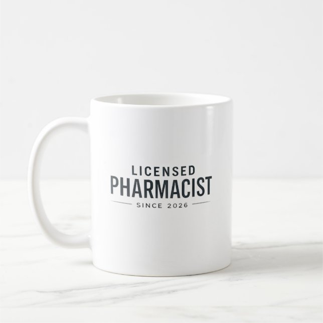 Lizenzierter Apotheker seit 2026 Professionelles D Kaffeetasse (Links)