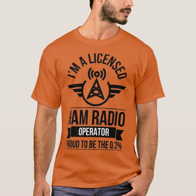 Lizenzierter Ham-Funkbetreiber 02 T-Shirt (Vorderseite)