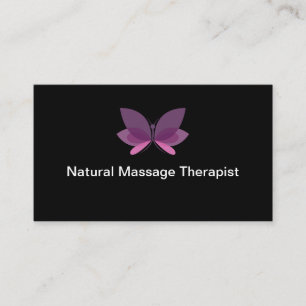 Lizenzierter Massagetherapeut Moderner Schmetterli Visitenkarte