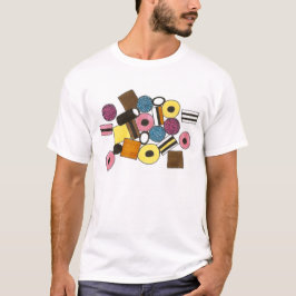 Lizenzierung Allerlei Sorten Süßwaren Süßigkeiten T-Shirt