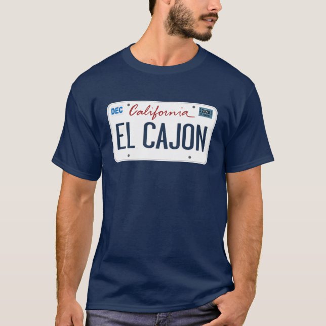 Lizenzplatte El Cajon California T Shirt (Vorderseite)