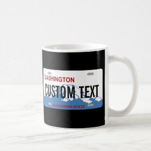 Lizenzplatten-Tasse Washingtons kundenspezifische Kaffeetasse