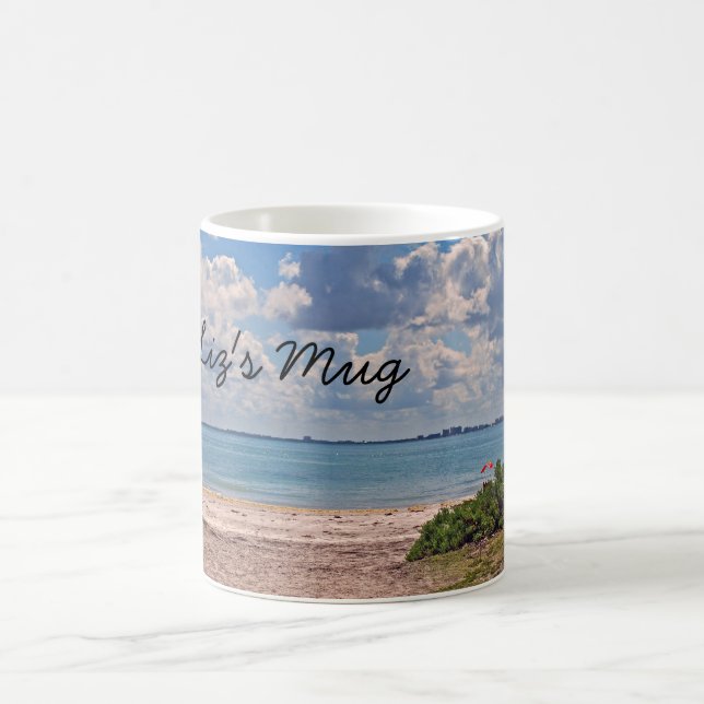 Lizs Tassen-Strandszene Kaffeetasse (Mittel)